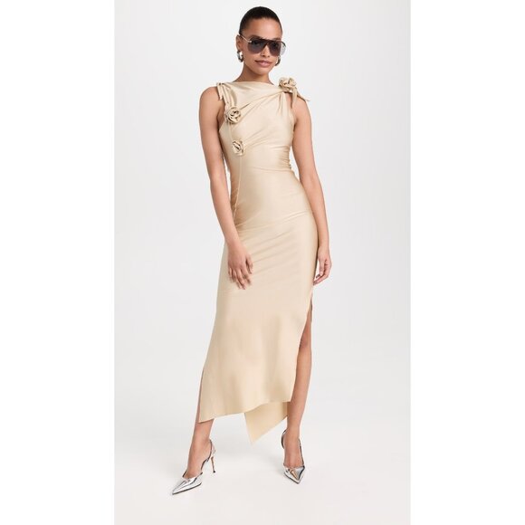 Coperni Gold Asymmetrical Gown with Slit - Picture 16 of 16